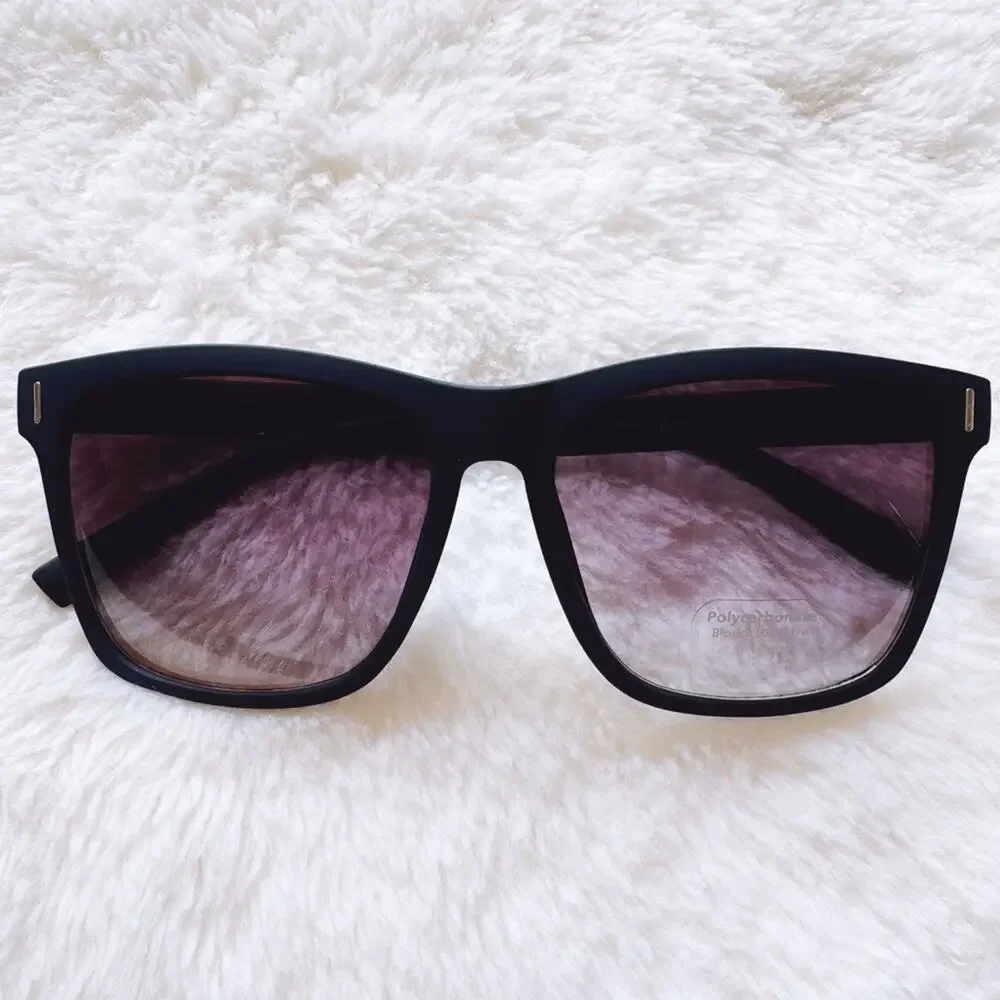 Ora Deep Midnight Blue Angular Frame Sunglasses